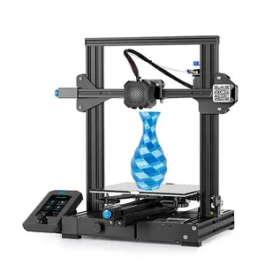 Creality-impresora 3d Ender3 V2 drucker con cama de cristal, silenciosa, 2020