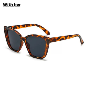 Lunettes de soleil œil-de-<span class=keywords><strong>chat</strong></span> écaille de tortue Withher, unisexe, monture rétro surdimensionnée, cerclage complet, légères, protection UV380, tendance et mode - Product Image 4