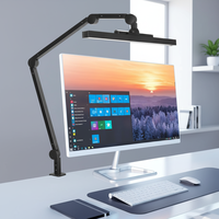 Lampes de bureau LED à bras articulé en aluminium, flexibles, avec commande tactile électrique, minuterie, modernes, à intensité variable, sans scintillement, pour la protection des yeux