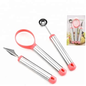 3 Piece Manual Metal Multifunctional <b>Fruit</b> <b>Tool</b> Set Watermelon Scoop Server Slicer Cutter - Product Image 3