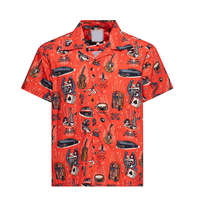 Chemise d'été personnalisée pour les vacances à la plage, chemise hawaïenne imprimée DTG, chemise à manches courtes pour homme, imprimé rétro rockabilly, col cubain