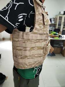 Gilet Balistico Mimetico Desertico Molle IIIA Khaki, Gilet Tattico di Sicurezza 3A Antiproiettile, Protezione Corporea in PE Aramidico - Product Image 3
