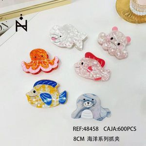 Clip per capelli serie Ocean da 8 cm, accessorio per capelli per donne e ragazze - Product Image 1