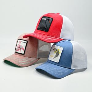 Gorras de Malla Bordadas al por Mayor con Diseño de Animales, Gorra de Béisbol Deportiva con Logotipo Personalizado, Gorra Trucker de 5 Paneles con Parche - Product Image 1