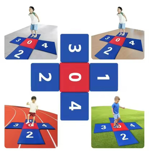 Alfombrilla de salto Digital suave para fitness físico para <span class=keywords><strong>niños</strong></span>, almohadilla cruzada para gimnasio, escuela, hogar, suelo, ejercicio, entrenamiento - Product Image 3