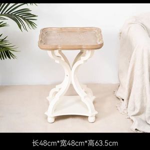 <span class=keywords><strong>Table</strong></span> <span class=keywords><strong>basse</strong></span> de salon de style antique industriel, en <span class=keywords><strong>bois</strong></span> <span class=keywords><strong>massif</strong></span>, avec pieds blancs, <span class=keywords><strong>table</strong></span> <span class=keywords><strong>basse</strong></span> ronde vintage en <span class=keywords><strong>bois</strong></span> vieilli - Product Image 3