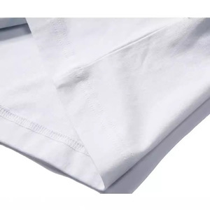 Camiseta de manga corta con cuello redondo de algodón puro de verano con estampado de letras en inglés de rapero extranjero morado - Product Image 2