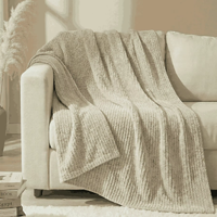 Couverture en chenille composite de luxe ultra douce HONI, taille Queen, 90*90 pouces, poids lourd, confortable, 420 g/m²