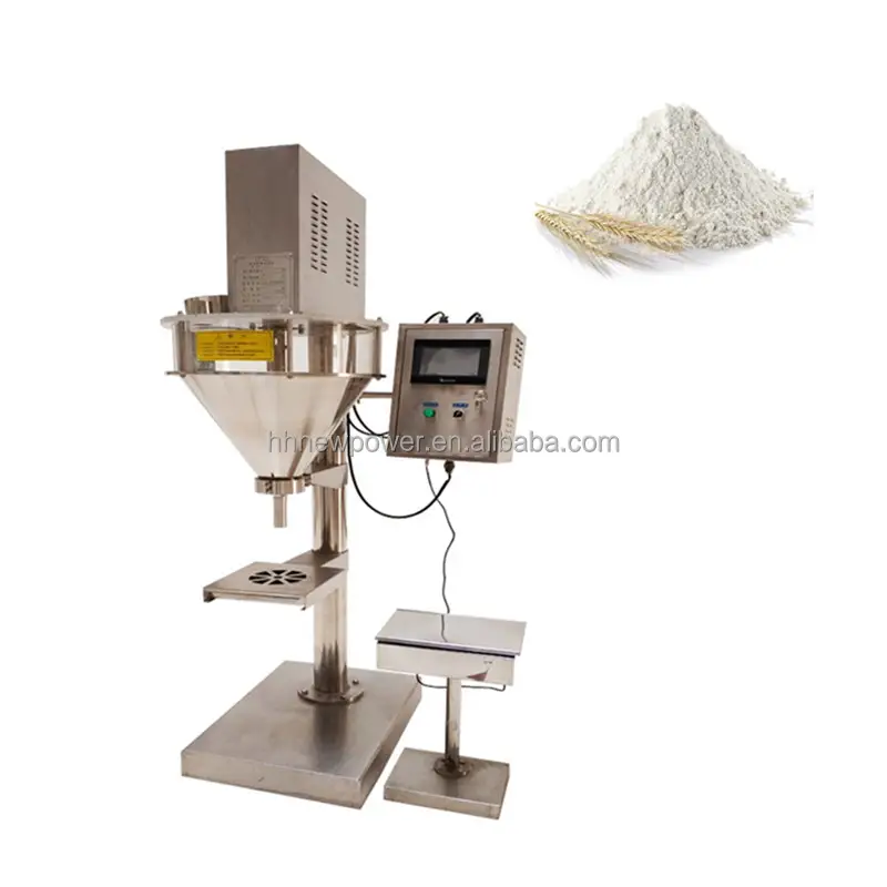 Enchimento de pó de glicose 1000g, máquina de enchimento de pó seco e tempero de café e farinha de especiarias, tempero e sal