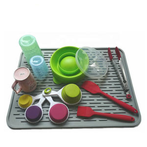 <span class=keywords><strong>Tapis</strong></span> à vaisselle souple en Silicone, vente en gros, antidérapant, séchage rapide <span class=keywords><strong>de</strong></span> la vaisselle pour le comptoir <span class=keywords><strong>de</strong></span> la <span class=keywords><strong>cuisine</strong></span> - Product Image 5