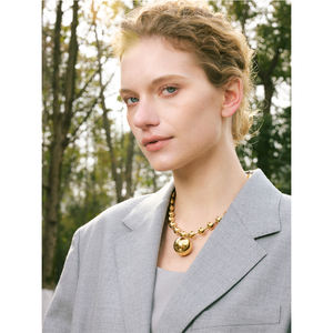 JINYOU 5263 yeni varış Metal kalp/yıldız/top kolye kolye kadınlar için su geçirmez paslanmaz çelik boncuklu kolye kolye - Product Image 3