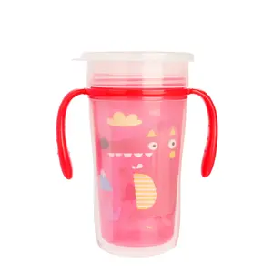 Wholesale Baby Kids Non Spill 360 Degree Sippy Cup Training Drinking Cup With Handle