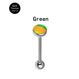 G23 Titanium Tongue F136 Titanium Body 14G Straight Rod Ear <span class=keywords><strong>Bridge</strong></span> <span class=keywords><strong>Piercing</strong></span> Fashionable Magic Color Ear Nail Weddings Gifts - Product Image 6
