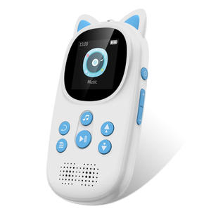 Reproductor MP3 Infantil con Orejas de Gato, Altavoz Integrado y Radio FM, Tarjeta TF Expandible de 32GB para Aprendizaje Temprano - Product Image 3