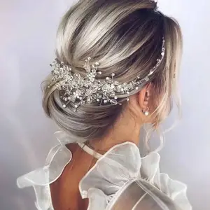 Qushine Fashion Vintage Silver Wedding Accessories Bridal Headwear Shiny Crystal Hair Combs Elegant Banquet For Women