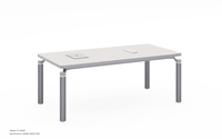 Meubles de bureau de bonne qualité, table de conférence en panneaux de particules pour immeuble de bureaux commercial