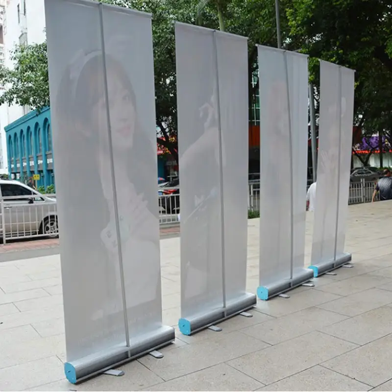 Image Custom outdoor roll banner display rack pullups retractable roller banner stand