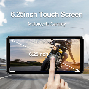 6.25 "xe máy Carplay không thấm nước Android Màn hình tự động xe máy GPS Navigator ống kính kép Dashcam - Product Image 2