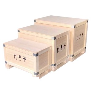Yiman Wooden <b>Crates</b> Natural <b>Wood</b> Customizable Size Export Packaging Fumigation Free - Product Image 2