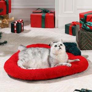 Ufbemo ที่นอนสัตว์เลี้ยงดีไซน์ใหม่ทรงหัวใจสุดหรูที่นอนสำหรับแมวบ้านสุนัขแมวเทศกาลคริสต์มาสที่นอนสัตว์เลี้ยงดีไซน์ใหม่ - Product Image 3