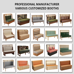 Ensemble de <span class=keywords><strong>mobilier</strong></span> de <span class=keywords><strong>restaurant</strong></span> commercial moderne de luxe, canapé en cuir et verre métallique, stand de restauration rapide, table et chaises en marbre - Product Image 6