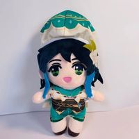 Genshin Impact Cartoon Character Anime Plush Toy Doll 20cm Mandrill Ganyu WendyKeli DiLuke Maple Original Wanye Simplified Model