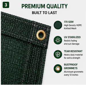 Écran d'intimité pour terrain de tennis, pare-vent robuste en maille pour clôture sportive et protection des terrains - Product Image 3