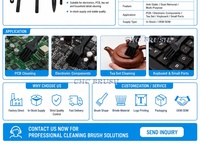 Brosse de nettoyage antistatique pour circuits imprimés (PCB) – Brosse multi-usages anti-poussière pour composants électroniques avec options OEM/ODM