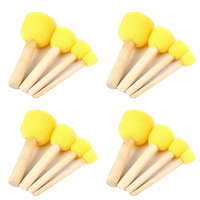 Keep Smiling Fournitures artistiques pour artistes, 4 tampons en éponge à poignée pour enfants, outils de peinture artistique DIY pour enfants