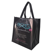 Sacs de shopping en tissu laminé non tissé pliables écologiques de haute qualité, faible MOQ, sacs non tissés laminés réutilisables