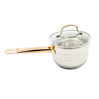 Gold Friendship Cookware : Ensembles de batterie de cuisine dorés, Ensemble de casseroles Smiling Rose, Ustensiles de cuisson émaillés, Gadgets de cuisine