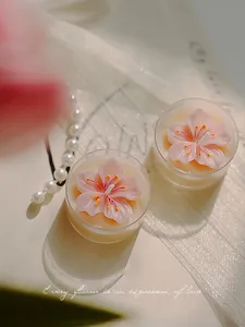 Bougies parfumées à la fleur de pêcher rose, 4 pièces/boîte, décoration de la Saint-Valentin, décoration de chambre, cadeaux pour femmes, cadeaux de mariage pour la Saint-Valentin - Product Image 4