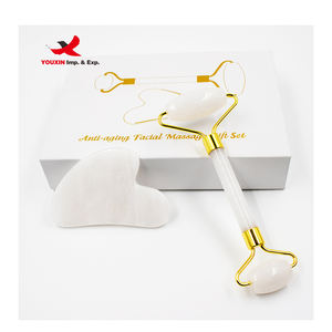 Rouleau de massage facial en quartz rose et Gua Sha en jade pour la beauté du visage, prix bas, vente promotionnelle, cadeaux - Product Image 4