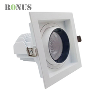 Spot LED encastré COB orientable et réglable 30W pour plafond, usage commercial
