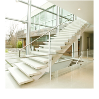 Promotion : Escalier droit pliant durable à monopoutre en acier et bois, écologique, moderne, pour intérieur, hall, appartement, sous-sol, hôtel