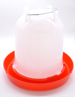 Abreuvoir automatique pour poulets, canards et oies, couleur blanc/rouge, matériau plastique HDPE/PVC/PP pour l'élevage de volailles