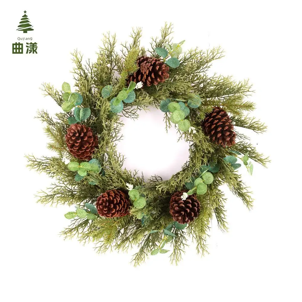 High Quality Good Price Aluminum Christmas Artificial Wreath for Front Door Decor Outdoor Wall Decor