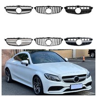 Pare-chocs pour Mercedes Benz W205 2015-2021, kit carrosserie modifié 2016 C63 AMG, pare-chocs avant GT AMG, calandre argentée noire, kit carrosserie W205 C63