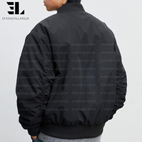 Blouson aviateur réversible en nylon satiné LARSUR, personnalisé en usine, avec doublure matelassée, style tactique, utilitaire, court, pour pilote de chasse