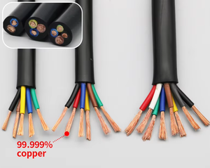 Câble électrique RVV approuvé, conducteur en cuivre toronné, <span class=keywords><strong>gaine</strong></span> double isolée en PVC, fils électriques flexibles multiconducteurs - Product Image 4