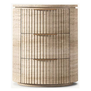 Design moderno <span class=keywords><strong>Nightstand</strong></span> mobiliário interior Travertino Material mesa nightstands para hotel - Product Image 5