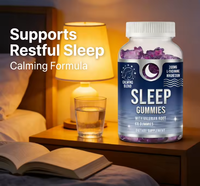 Gummies pour le sommeil avec L-théanine, magnésium et racine de valériane, complément naturel apaisant pour le repos nocturne, le soulagement du stress et la qualité du sommeil