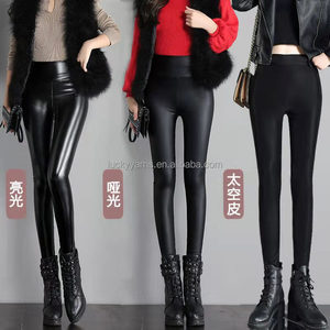<span class=keywords><strong>Leggings</strong></span> in pelle sintetica spessa in <span class=keywords><strong>velluto</strong></span> a vita alta <span class=keywords><strong>Leggings</strong></span> in pelle Sexy da donna - Product Image 2