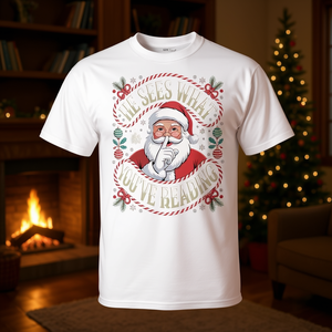 Él ve lo que estás leyendo, camiseta Bookish Christmas Tri Blend - Product Image 3