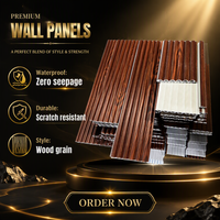 Paneles de Pared Curvos Clásicos de WPC de Alta Calidad, Revestimiento de Pared Impermeable para Interiores, Baños, Comedores y Salas de Estar &amp;   Fondos para TV