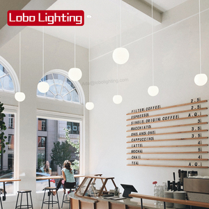 Ul được liệt kê cổ điển tích hợp LED trắng Bong Bóng Treo Mặt dây chuyền đèn Opal Acrylic đèn chùm toàn cầu chụp đèn cho sảnh khách sạn - Product Image 2