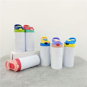 Bouteille d'eau droite à double paroi pour enfants, 12 oz, sublimation, même largeur de haut en bas - Product Image 1