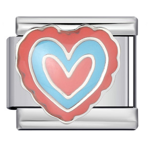Módulos de Pulsera de Acero Inoxidable con Forma de Corazón, Serie Inglesa, para Pulseras Italianas DIY, Joyería Unisex para Regalo - Product Image 3