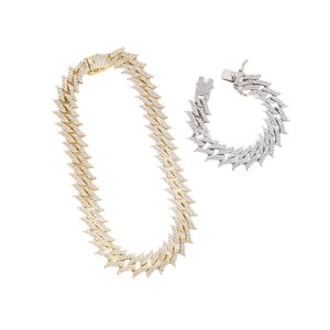 Collar cubano irregular completo, joyería para hombre estilo hip hop urbano - Product Image 4