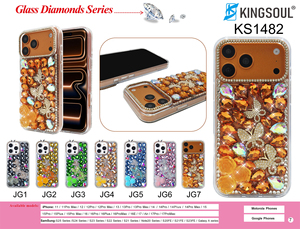 เคสโทรศัพท์หรูหราประดับคริสตัลและเพชรเทียม พร้อมตกแต่งลายดอกไม้ ป้องกันการกระแทก ผลิตจาก TPU ใส สำหรับ iPhone Samsung Motorola Google - Product Image 1